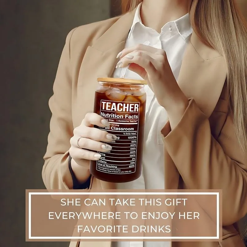 Custom 16oz Borosilicate Glass Bottle with Bamboo Lid & Straw – Personalized Reusable Drinkware for Hot & Cold Beverages – Eco-Friendly Water Cup for Travel, Gym, Office, Gift & Branding Use