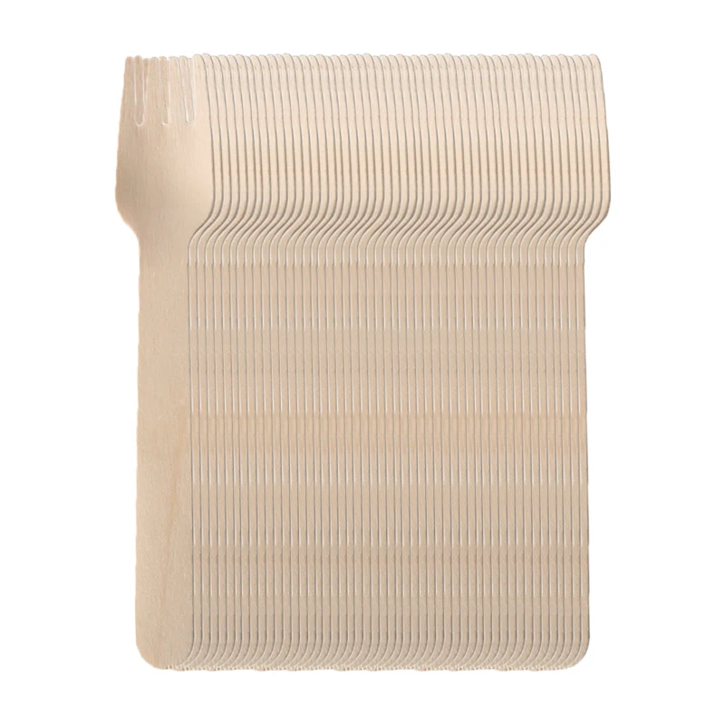Disposable Wooden Cutlery Set – Includes Forks, Spoons, and Knives – Eco-Friendly Biodegradable Tableware for Parties, Camping, Banquets, Weddings, Picnics, Catering, and Outdoor Events - 图片 8