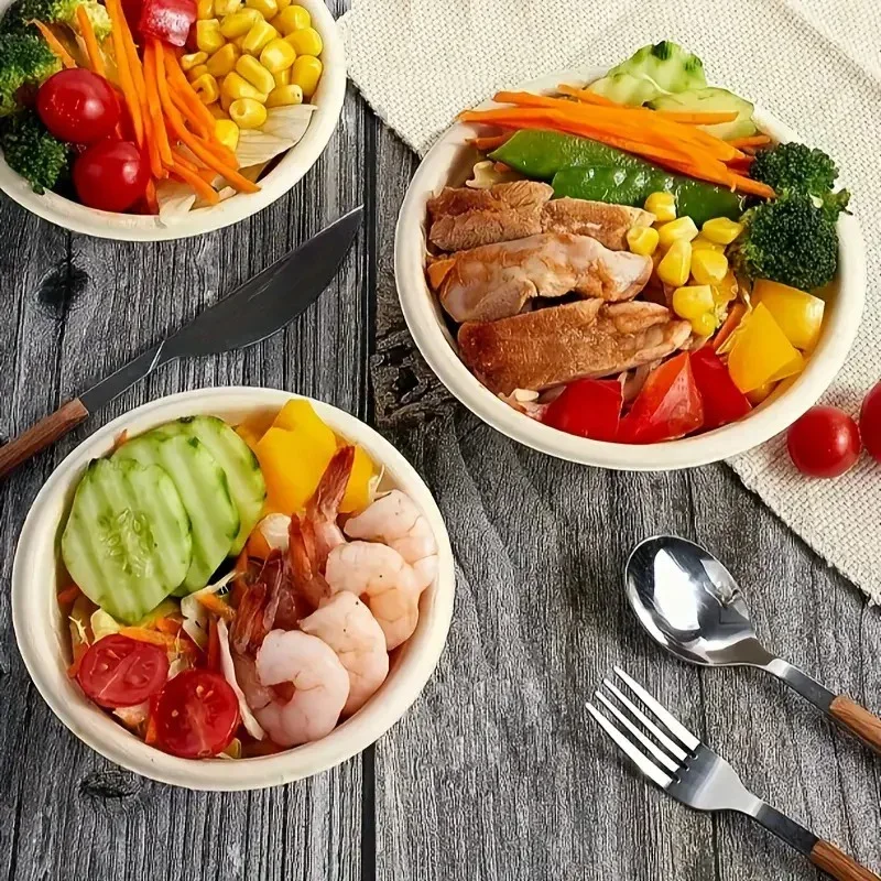 20/50PCS Disposable Paper Bowls – Eco-Friendly Serving Bowls for Soup, Ice Cream, Salad, Desserts, Oatmeal – Ideal for Family Meals, Holiday Parties, Picnics, Catering and Everyday Use - 图片 5