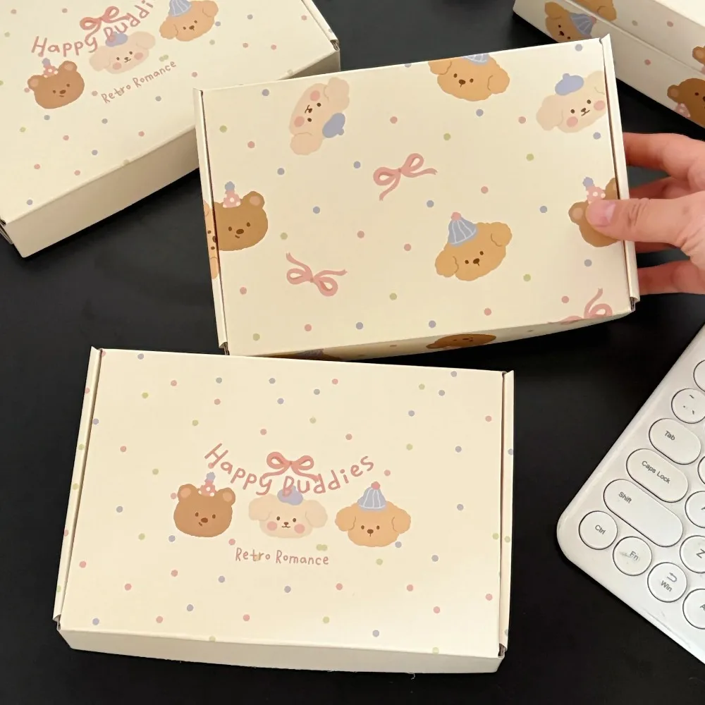 Milk Yellow Corrugated Box – Cute Cartoon Design, Reusable Thickened Square Packaging Box, Ideal for Gift Packaging, Retail, and E-Commerce – Durable, Eco-Friendly, and Attractive Packaging Solution