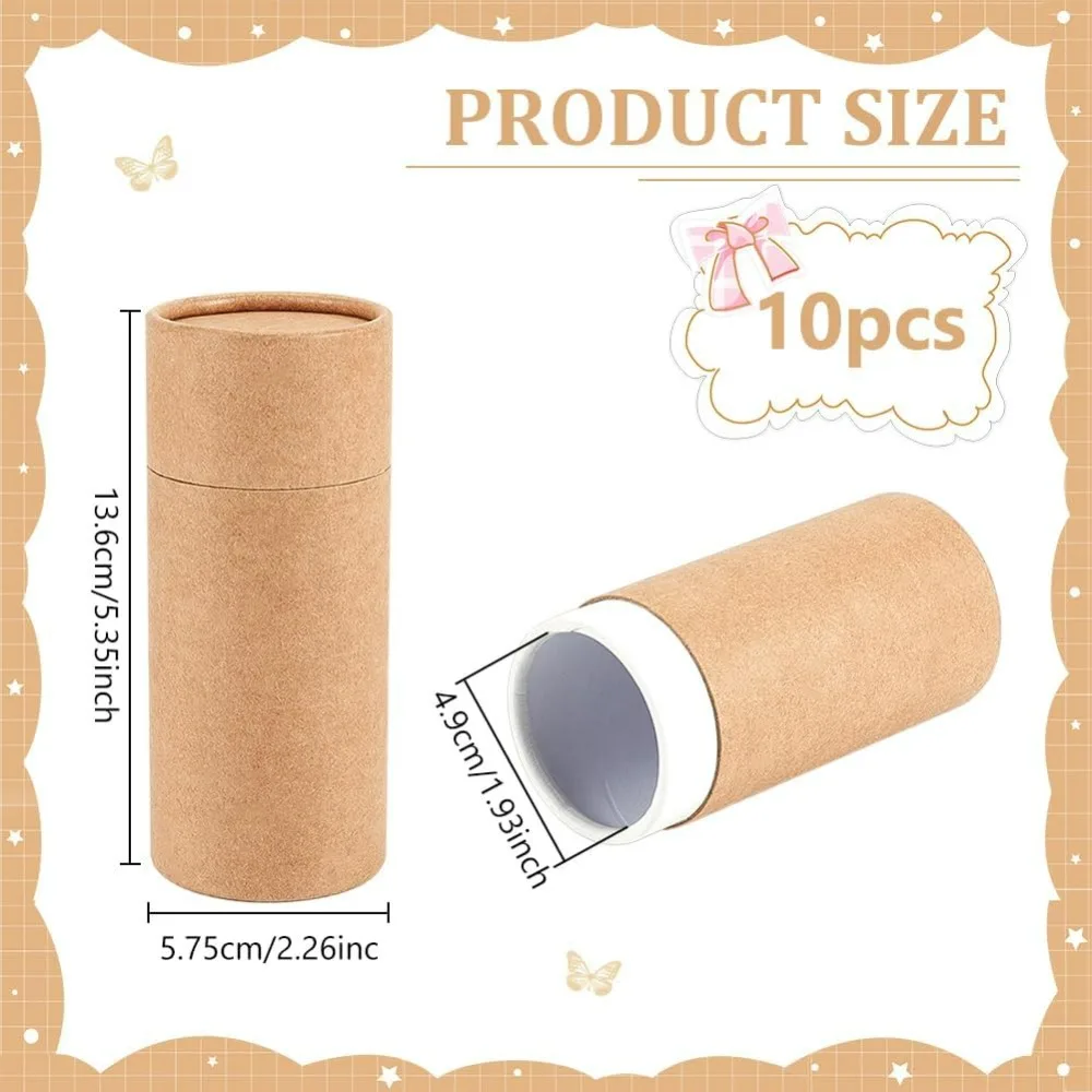 Round Kraft Paperboard Tubes – Eco-Friendly Paper Containers for Pencils, Tea, Coffee, Cosmetics, Crafts, and Gifts – Durable, Recyclable, and Perfect for Packaging or Storage Use