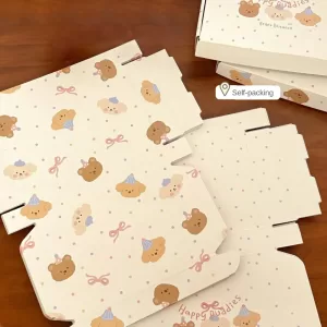 Milk Yellow Corrugated Box – Cute Cartoon Design, Reusable Thickened Square Packaging Box, Ideal for Gift Packaging, Retail, and E-Commerce – Durable, Eco-Friendly, and Attractive Packaging Solution