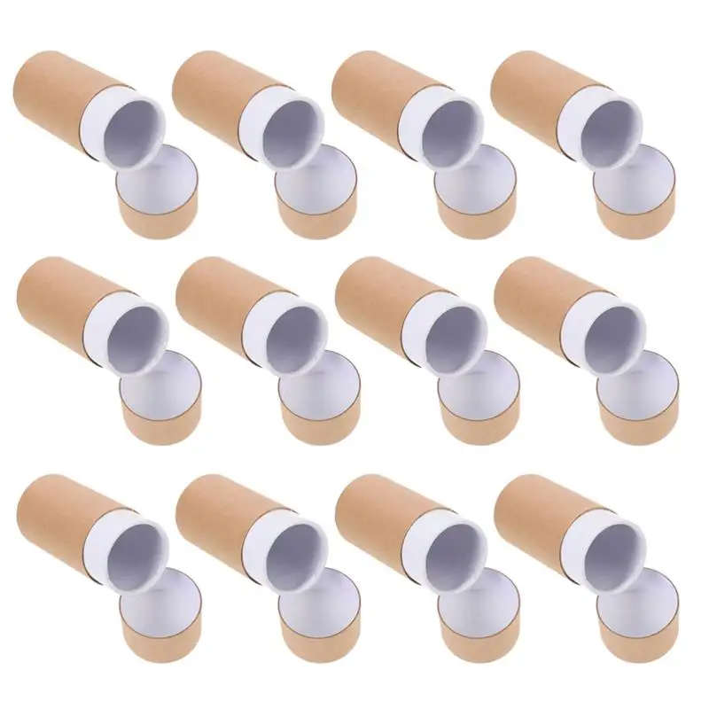 Kraft Paper Cylinder Tubes with Lids – Round Storage Jars for Tea, Coffee, Spices, Candy, Crafts – Small, Eco-Friendly Gift Boxes Perfect for Home, Shop, Travel, Packaging, or Party Use