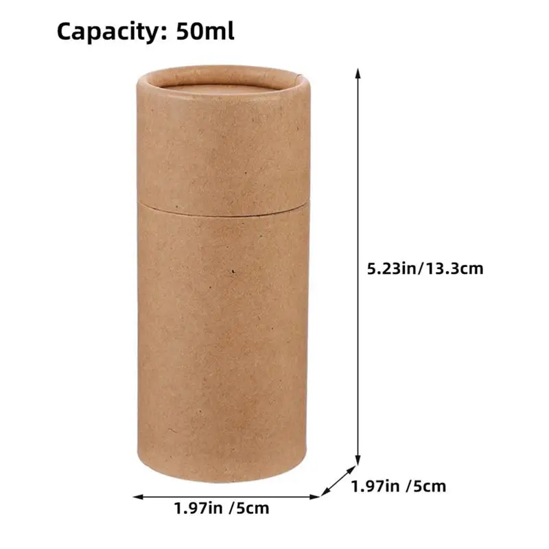 Kraft Paper Cylinder Tubes with Lids – Round Storage Jars for Tea, Coffee, Spices, Candy, Crafts – Small, Eco-Friendly Gift Boxes Perfect for Home, Shop, Travel, Packaging, or Party Use
