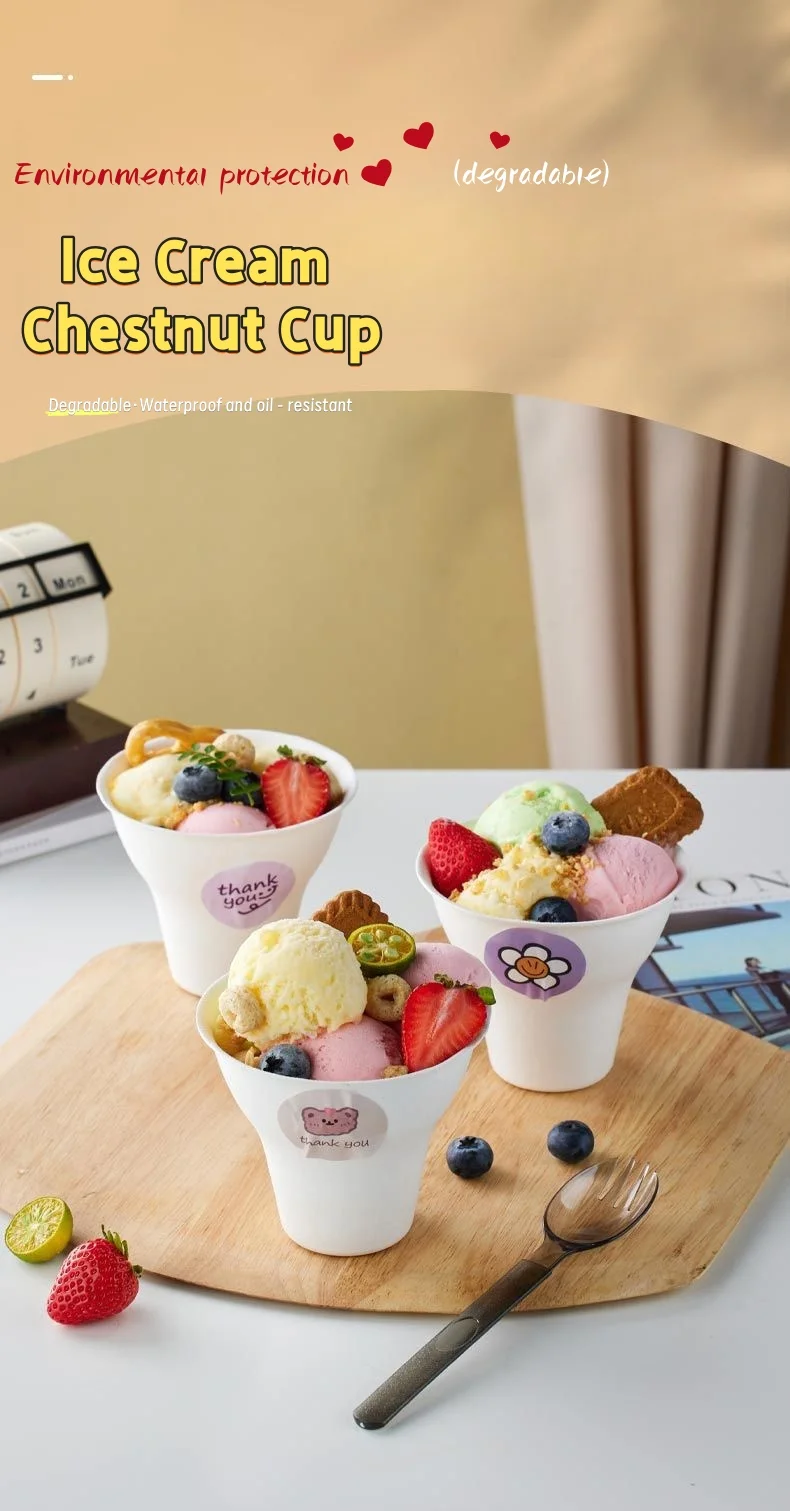 10/20/30PCS Disposable Small Paper Cups – Custom Logo Ice Cream & Tasting Cups, Ideal for Summer Dessert, Coffee, Sampling, Party, Events, Bakery, Internet Celebrity Shop & Café Use