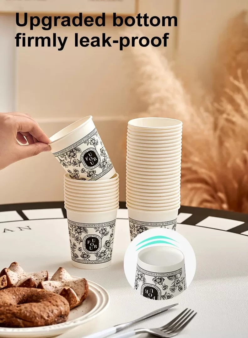 Disposable Thickened Paper Cups – Food-Grade, Leakproof & Durable – Ideal for Household... - SKU DPC12603 - UGI Packaging