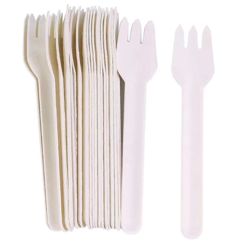 Sugarcane Bagasse Cutlery Set, Eco-Friendly Compostable Biodegradable – Disposable Spoon Fork Knife Utensils for Party, Takeout, Picnic, Camping, Sustainable Tableware - 图片 3