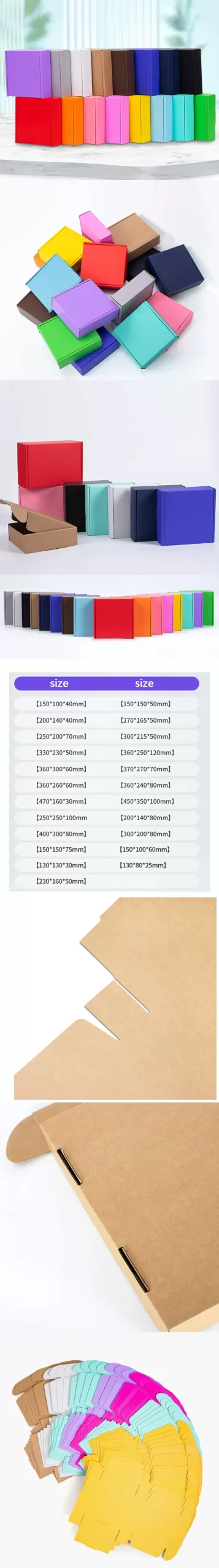 Custom Color Printing Packaging Boxes – Thickened Large Boxes for Clothing, Jewelry, and Gifts – Durable Design with Express Shipping – Ideal for Branding, Retail, or E-Commerce Packaging