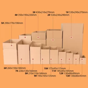 Corrugated Carton – 3-Layer & Thickened Hardened Cardboard Box, Express Moving Packaging, Logistics Transportation, Turnover Box for Safe and Durable Shipping for Heavy Duty Use