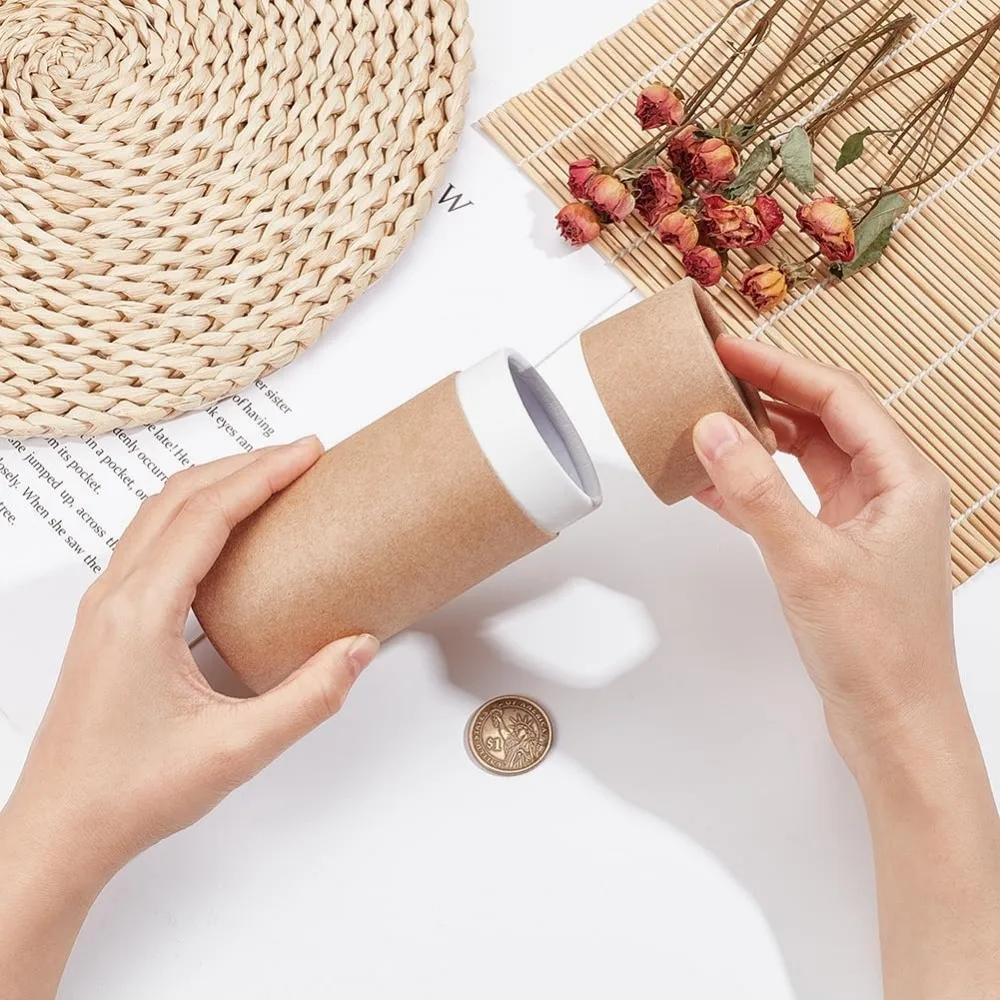 Round Kraft Paperboard Tubes – Eco-Friendly Paper Containers for Pencils, Tea, Coffee, Cosmetics, Crafts, and Gifts – Durable, Recyclable, and Perfect for Packaging or Storage Use - 图片 3