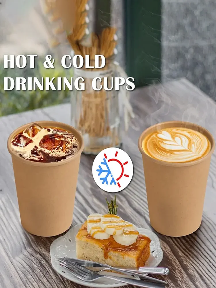 8oz Kraft Paper Cups – Disposable Hot/Cold Drinking Cups for Coffee, Water, Juice, Tea – Unbleached Eco-Friendly Paper Cups for Party, Picnic, Travel, Office, Events, and Daily Use 8oz Kraft Paper Cups – Disposable Hot/Cold Drinking Cups for Coffee, Water, Juice, Tea – Unbleached Eco-Friendly Paper Cups for Party, Picnic, Travel, Office, Events, and Daily Use