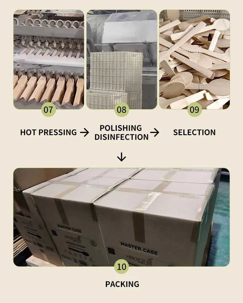 50/100PCS Natural Disposable Bamboo Tableware Set – Eco-Friendly Biodegradable Forks, Spoons, Knives – Sustainable Utensils for Party, Wedding, Picnic, Camping, Catering, and Daily Use 3