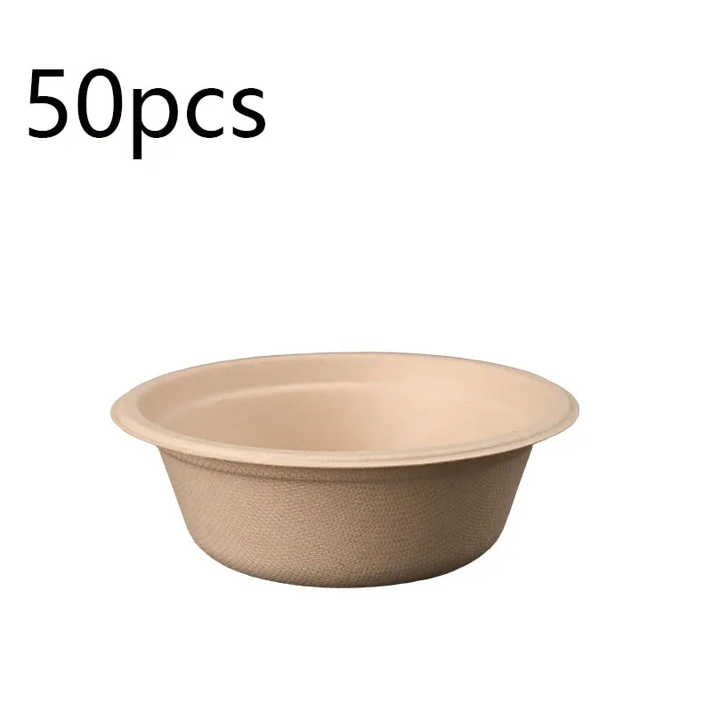 10/20/50PCS 100% Compostable Sugarcane Fiber Paper Bowls – Biodegradable Disposable Bowls for Dessert, Salad, Ice Cream, Oatmeal – Ideal for Holiday, Family Party, Picnic, and Event Use - 图片 11
