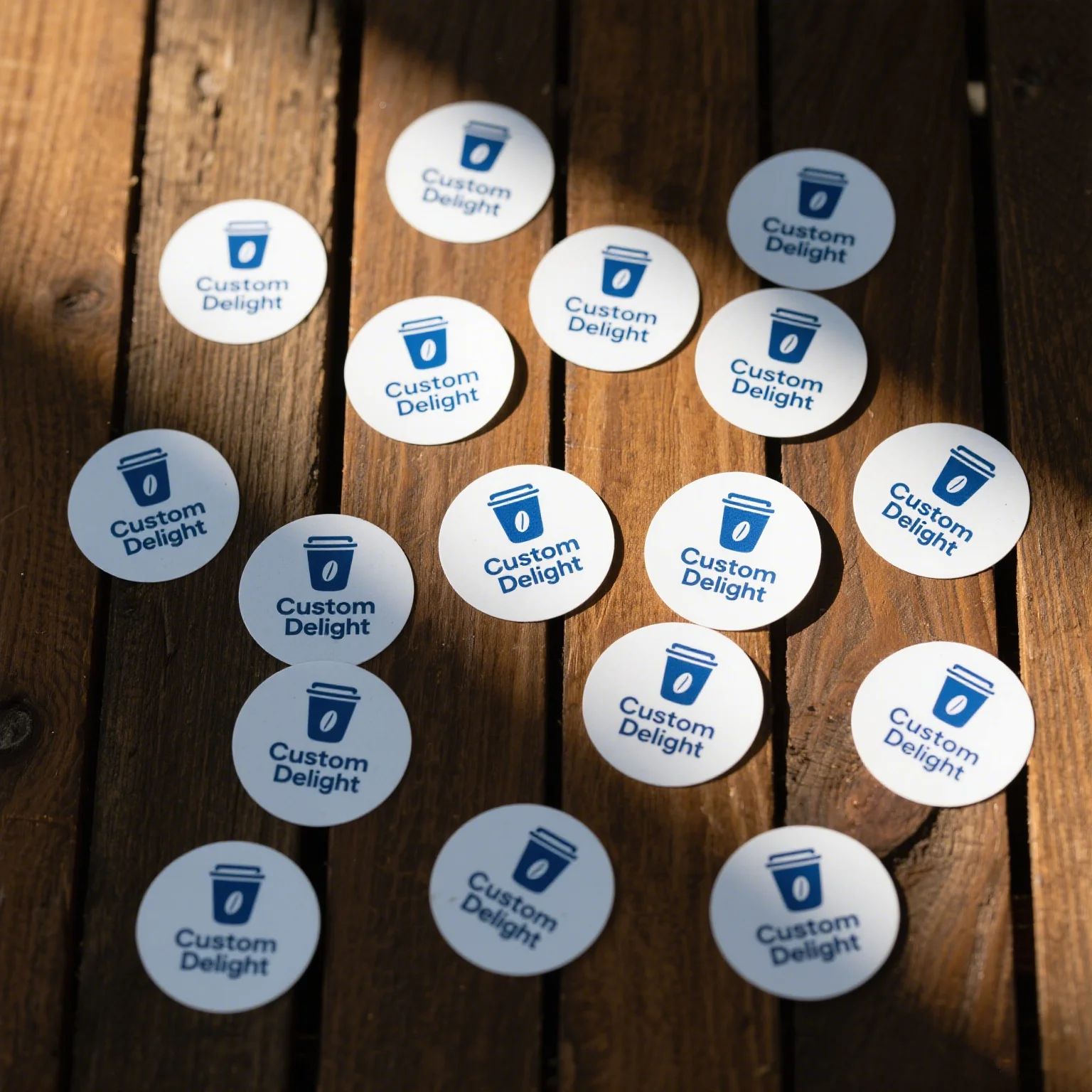 120PCS (10 Sheets) Custom Waterproof Vinyl Stickers – Personalized Coffee Cup Logo Labels – Durable Beverage Stickers for Business Branding, Gifts, Packaging, Event Decor, and DIY Supplies - 图片 5