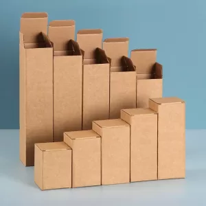 Thick Kraft Paper Box – Rectangular Three-Layer Corrugated Carton, Durable Paper Boxes for Water Cups, Umbrellas, and Other Products – Secure, Eco-Friendly, and Sturdy Packaging Solution.
