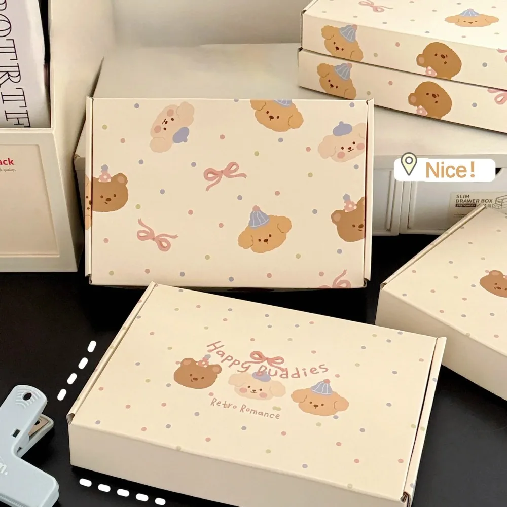 Milk Yellow Corrugated Box – Cute Cartoon Design, Reusable Thickened Square Packaging Box, Ideal for Gift Packaging, Retail, and E-Commerce – Durable, Eco-Friendly, and Attractive Packaging Solution