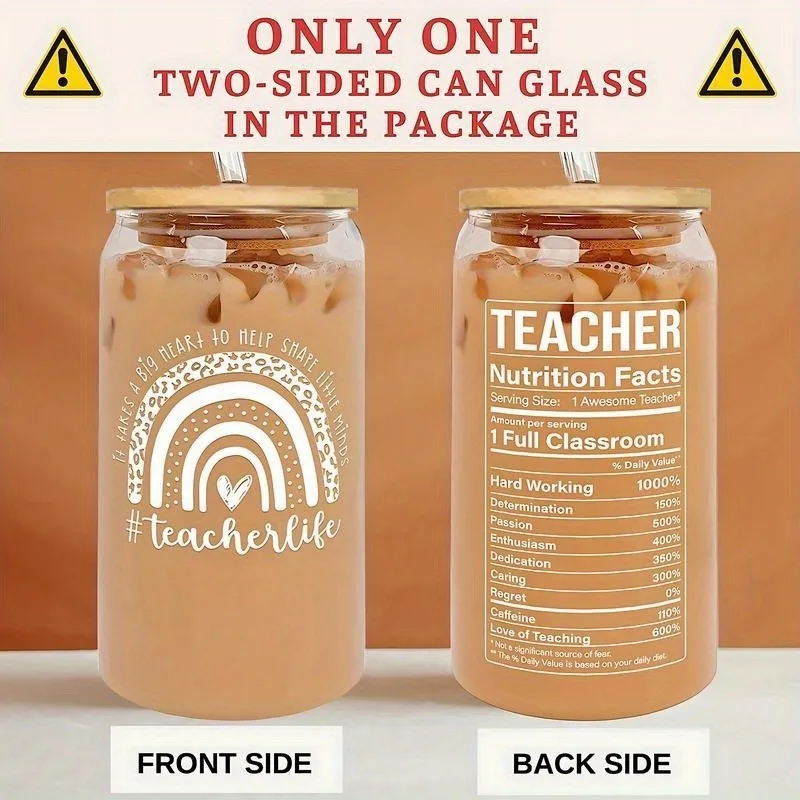 Custom 16oz Borosilicate Glass Bottle with Bamboo Lid & Straw – Personalized Reusable Drinkware for Hot & Cold Beverages – Eco-Friendly Water Cup for Travel, Gym, Office, Gift & Branding Use