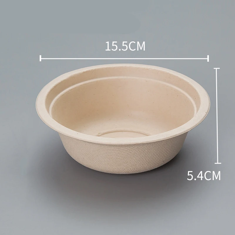 50/100PCS 350ml/500ml Disposable Sugarcane Pulp Plates – Eco-Friendly, Unbleached, Compostable Party Plates for Birthday, Camping, Picnic, Events – Round & Square Options - 图片 6