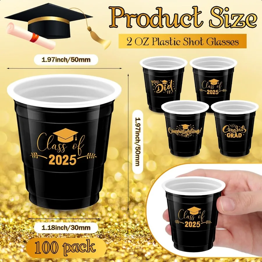 2oz PLA Biodegradable Mini Cups – Eco-Friendly, Compostable, BPA-Free Shot Glasses for Tasting, Coffee, Dessert, Sauce, Party, Wedding, Catering, Office, and Event Use description