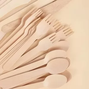 Wholesale Disposable Wooden Cutlery Set - Eco-Friendly Spoons Forks Knives