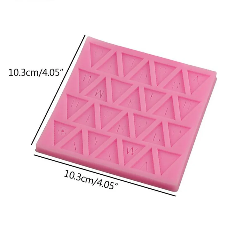 26 English Letters Silicone Mold – Flag-Shaped Chocolate, Fondant, and Cake Decorating Tool for DIY Cake, Sugarcraft, Pastry, Chocolate Letters, and Creative Baking Decorations - 图片 4