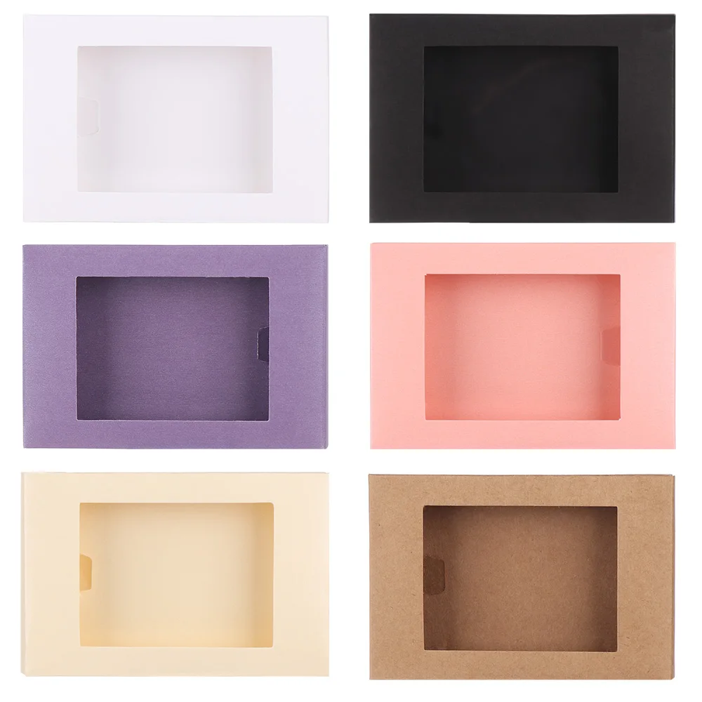 10Pcs Kraft Paper Gift Boxes with Clear PVC Window, Vintage Style Cake Packaging Boxes, Candy Cookie Wrapping Boxes, Muffin Cupcake Pastry Containers, Wedding Birthday Baby Shower Party Favor Supplies 7