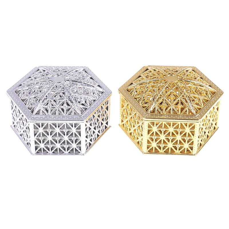 Mini Plastic Hollow Hexagon and Round Candy Boxes – Creative Vintage Wedding Chocolate Gift Cases, Treat Packaging, Party Supplies, Favor Holders, DIY Candy Containers, Elegant Event Decor