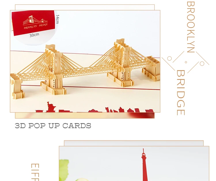 Pop-Up 3D Birthday Card for Boys, Dad & Boyfriend – World Landmark Greeting Card with Famous Tourist Attractions, Creative Pop-Up Design, Unique Keepsake, Business Invitation & Gift Idea for Travel Lovers