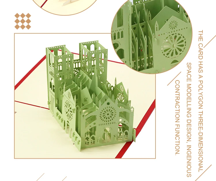 Pop-Up 3D Birthday Card for Boys, Dad & Boyfriend – World Landmark Greeting Card with Famous Tourist Attractions, Creative Pop-Up Design, Unique Keepsake, Business Invitation & Gift Idea for Travel Lovers