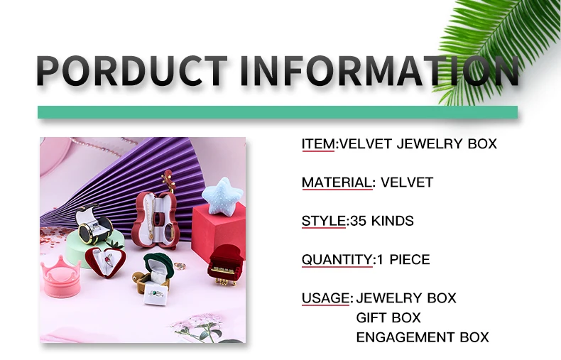 One Piece Velvet Jewelry Gift Box – Elegant Wedding Ring Box, Proposal Engagement Case, Earring Holder, Necklace Organizer, Jewelry Display Container, Luxury Packaging for Anniversary and Special Gifts 1