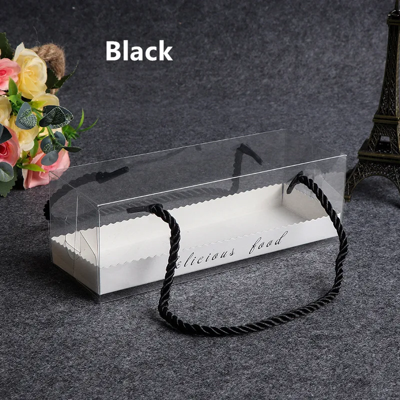 10PCS Transparent Cake Boxes with Handle, Clear Plastic Cupcake Packaging, Portable PET Roll Gift Boxes for Swiss Roll, Desserts, Pastries, Ideal for Packaging, Baking, and Gifting - 图片 8
