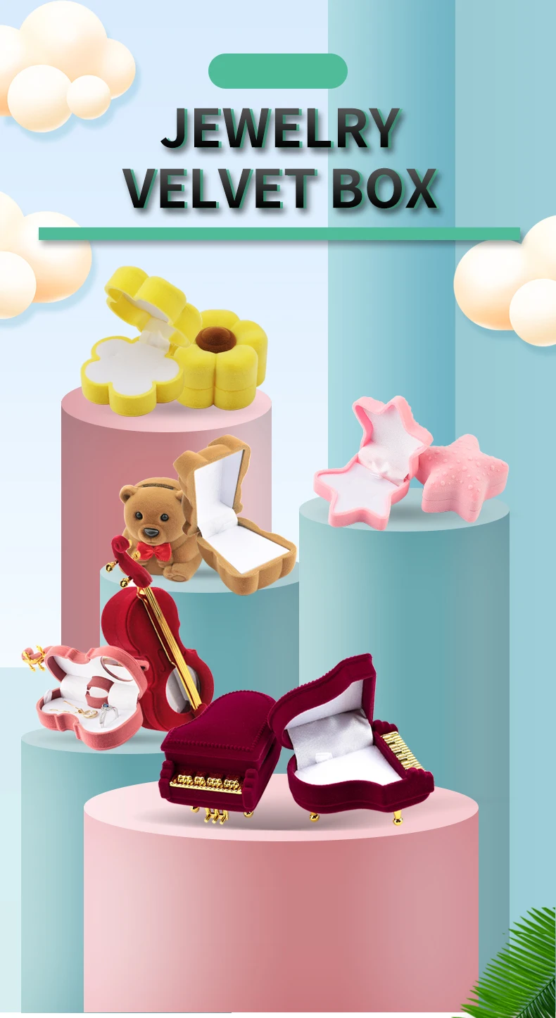 One Piece Velvet Jewelry Gift Box – Elegant Wedding Ring Box, Proposal Engagement Case, Earring Holder, Necklace Organizer, Jewelry Display Container, Luxury Packaging for Anniversary and Special Gifts