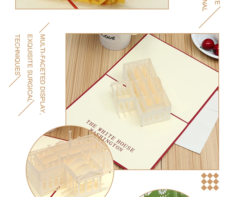 Pop-Up 3D Birthday Card for Boys, Dad & Boyfriend – World Landmark Greeting Card with Famous Tourist Attractions, Creative Pop-Up Design, Unique Keepsake, Business Invitation & Gift Idea for Travel Lovers