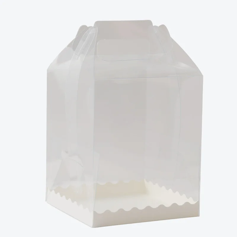 10PCS 3/4/5 Inch Transparent PVC Birthday Cake Packaging Boxes, Gift Boxes for Cake, Pastry, Cupcake Storage, Organizer Case for Home Use, Desserts, Professional Cake Packaging, and Cake Case for Special Occasions 5