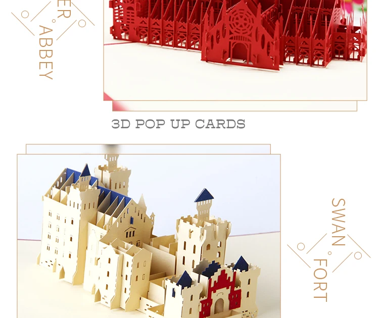 Pop-Up 3D Birthday Card for Boys, Dad & Boyfriend – World Landmark Greeting Card with Famous Tourist Attractions, Creative Pop-Up Design, Unique Keepsake, Business Invitation & Gift Idea for Travel Lovers