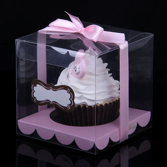 12Pcs Gold and Silver Clear Plastic Cupcake Packaging Boxes, Cake Favor Containers, Transparent Wedding Party Cupcake Boxes, Gift Boxes for Birthday, Party, Event, and Bakery Supplies - 图片 12