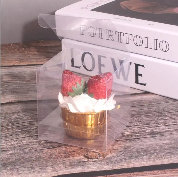 12Pcs Gold and Silver Clear Plastic Cupcake Packaging Boxes, Cake Favor Containers, Transparent Wedding Party Cupcake Boxes, Gift Boxes for Birthday, Party, Event, and Bakery Supplies - 图片 19