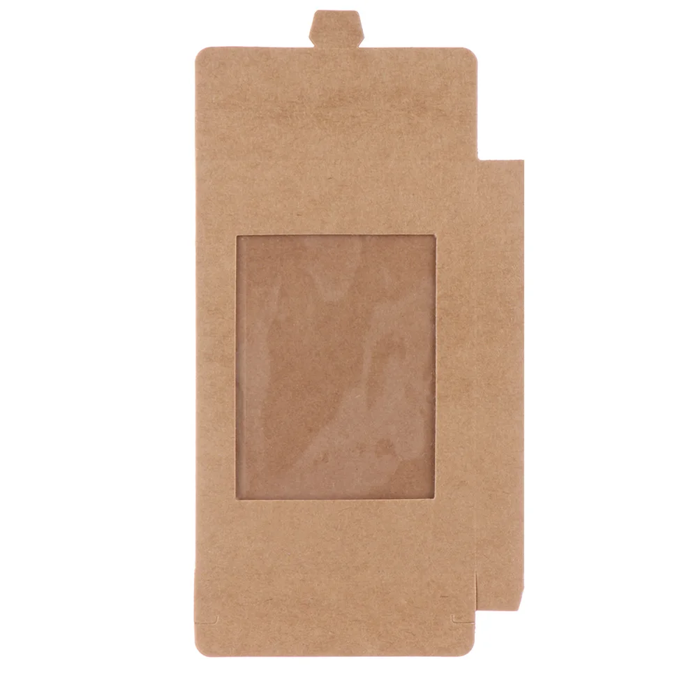 10Pcs Kraft Paper Gift Boxes with Clear PVC Window, Vintage Style Cake Packaging Boxes, Candy Cookie Wrapping Boxes, Muffin Cupcake Pastry Containers, Wedding Birthday Baby Shower Party Favor Supplies 3