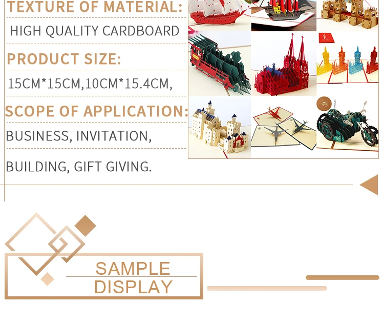 Pop-Up 3D Birthday Card for Boys, Dad & Boyfriend – World Landmark Greeting Card with Famous Tourist Attractions, Creative Pop-Up Design, Unique Keepsake, Business Invitation & Gift Idea for Travel Lovers