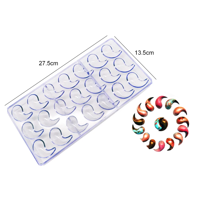 Chocolate Mold 3D Polycarbonate Transparent Plastic Kitchen Baking Tools for DIY Pastry, Candy, and Desserts, Multiple Styles Polycarbonate Chocolate Molds for Home Baking, Party Treats, and Creative Pastry Making