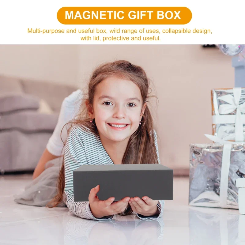 Magnetic Closure Gift Box Luxury Cardboard Folding Packaging Box with Lid for Bridesmaid Proposal, Wedding, Birthday, Anniversary, Holiday Keepsake, Decorative Collapsible Storage Boxes for Presents 1