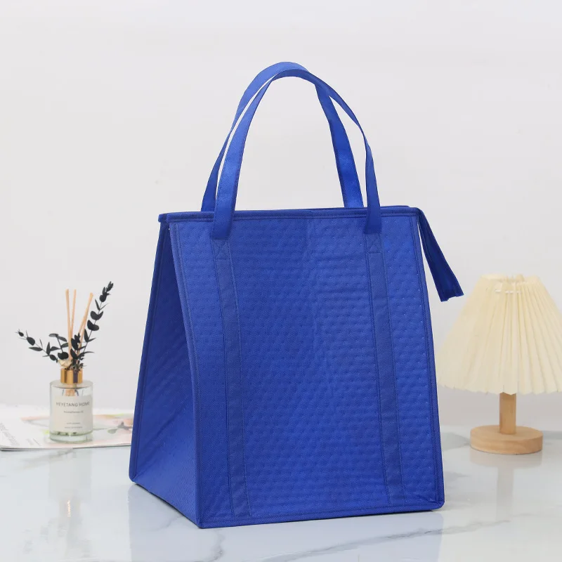 1 Large Insulated Shopping Bag Reusable Cooler Tote with Handle and Zipper Closure, Thermal Food Carrier for Hot and Cold Meals, Grocery Shopping, Picnic, Travel, and Outdoor Use - 图片 8