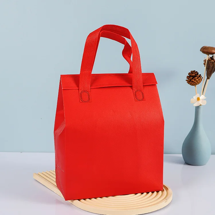 Waterproof Takeaway Thermal Insulated Bag – Reusable Cooler Tote for Food and Beverage Delivery, Ice Pack Compatible, Square Lunch Bag for Picnic, Restaurant, Work, School, Portable Meal Storage Carrier - 图片 9