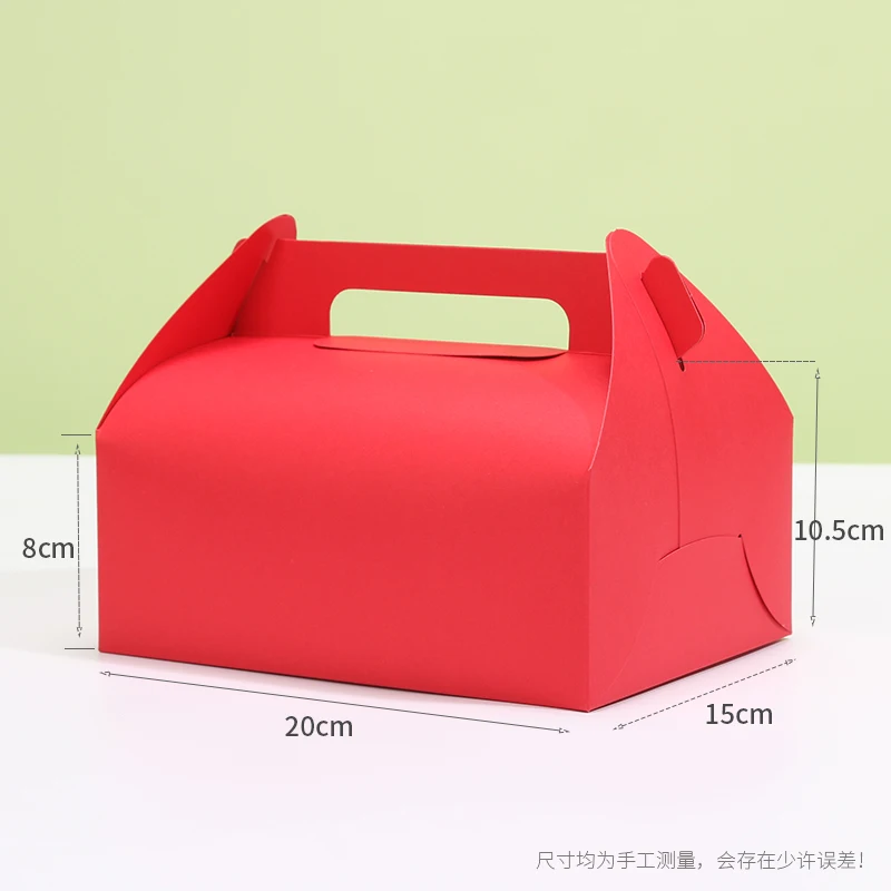 10Pcs Cardboard Gift Cake Boxes Pink Green Dessert Packaging Boxes with Handle, Portable Pastry Cookie Muffin Cupcake Container for Wedding Birthday Baby Shower Party Supplies - 图片 24