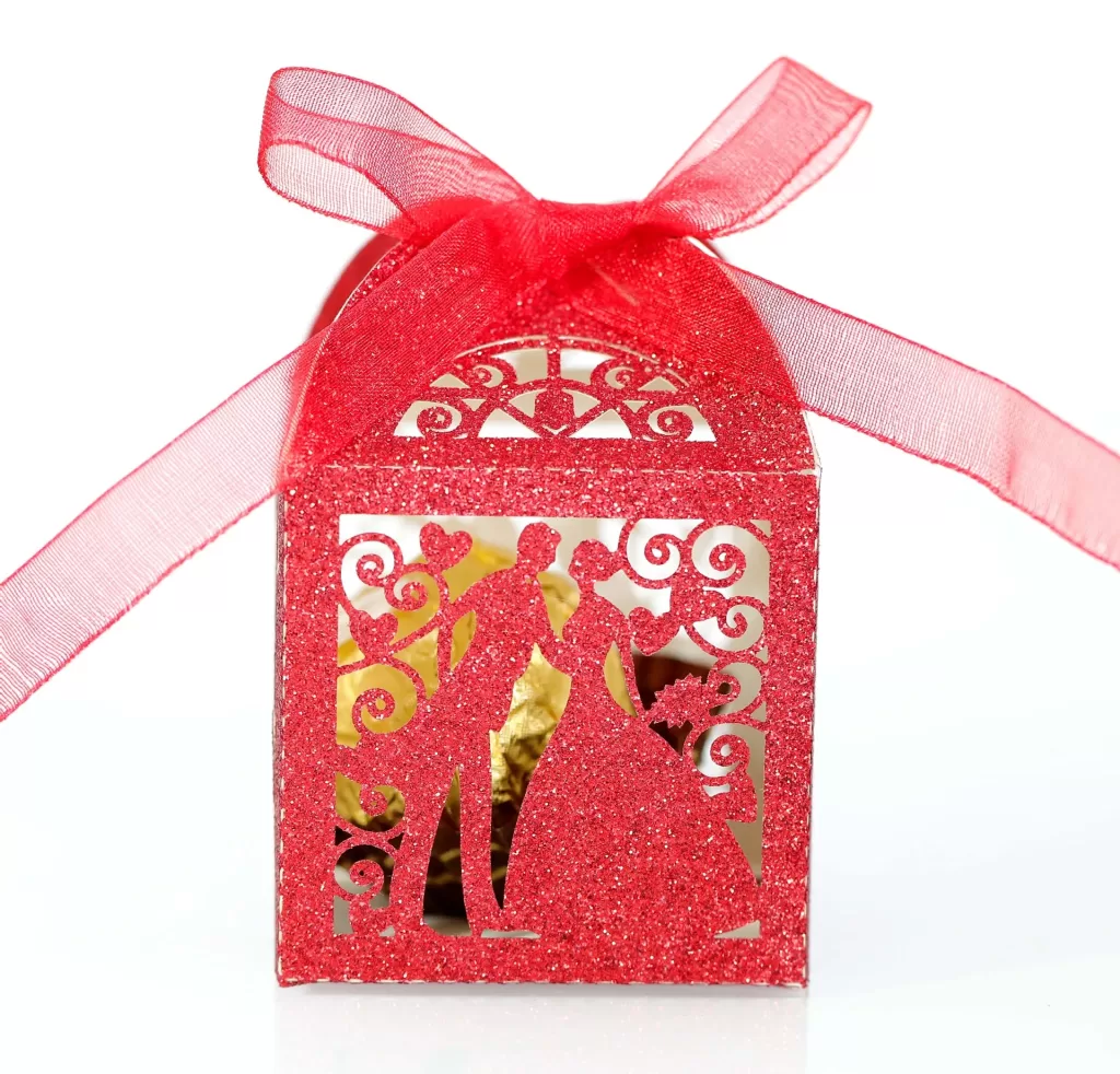 50/100/200 Pcs Glitter Paper Candy Boxes for Wedding Valentine's Day - Bride Groom Part... - SKU CCB01310 - UGI Packaging