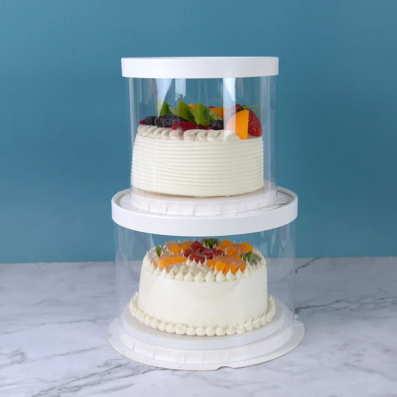 Large Transparent Cake Gift Boxes 4/6 Inch Clear Packaging - Birthday Wedding Party Des... - SKU CGB01014 - UGI Packaging