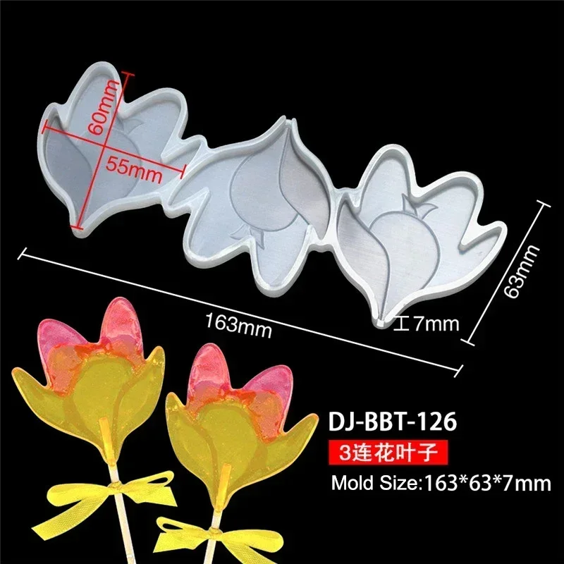 Leaf Flower Heart Bear Shape Silicone Lollipop Mold Round Chocolate Candy Cheese Baking Mould Fondant Cake Decorating Tools Dessert Cupcake Topper Tray Kitchen Pastry DIY Baking Accessories - 图片 22