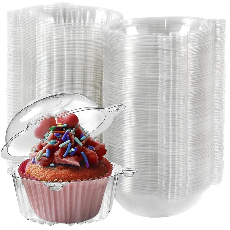 10/50Pcs Clear Cupcake Packaging Boxes, Dessert Donut Muffin Cake Container Holders with Lids, Transparent Pastry Display Containers for Wedding Birthday Party Christmas Holiday Event Supplies - 图片 7