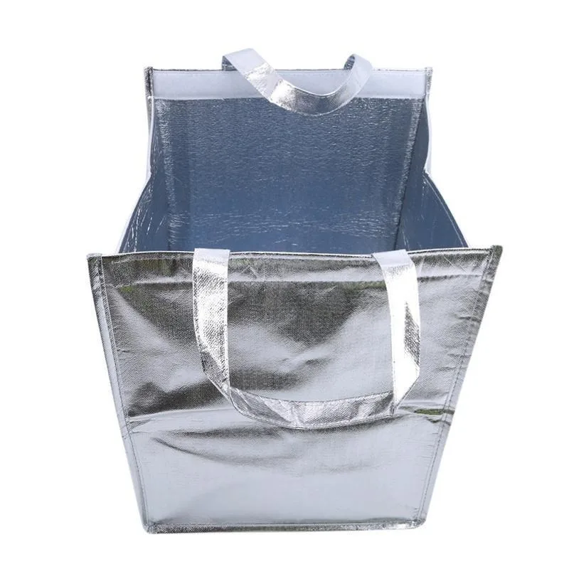 1PC Foldable Multifunctional Cake Insulation Bag, Waterproof Aluminum Foil Cooler Bag, Thermal Food Storage Box for Home, Kitchen, and Delivery, Reusable Portable Cake Carrier