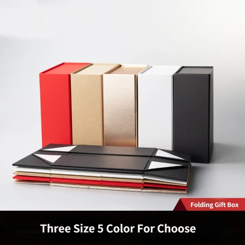 Folding Magnetic Gift Box, Large Portable Hard Cardboard Box for Gifts, Exquisite Storage and Packaging Solution for Birthday, Wedding, Anniversary, Holiday Presents, Fancy Luxury Gift Box for Jewelry, Keepsakes, 1Pc - 图片 2